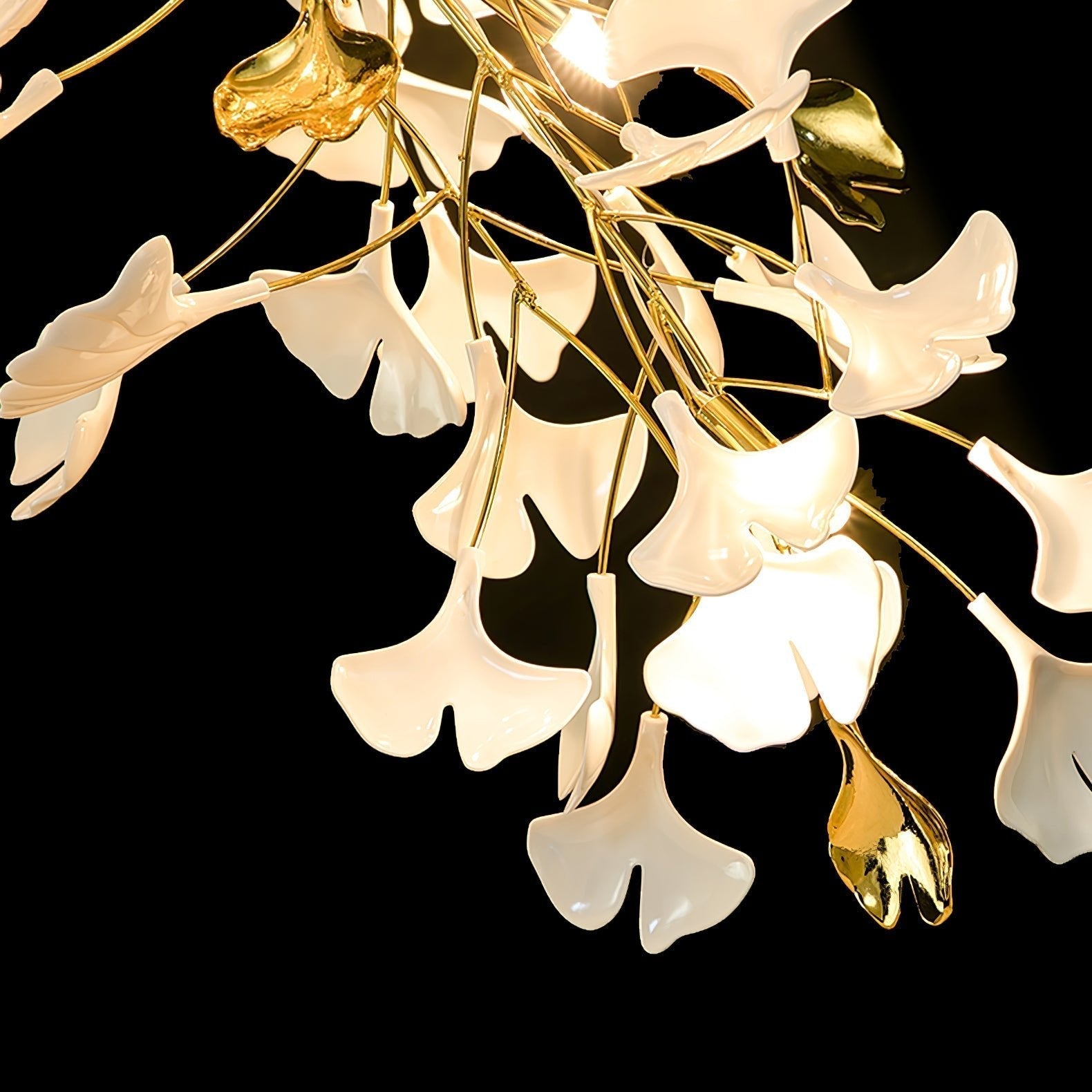 Ivmarel Gingko Long Branch Ceramics Chandelier - Lamp Outdoor