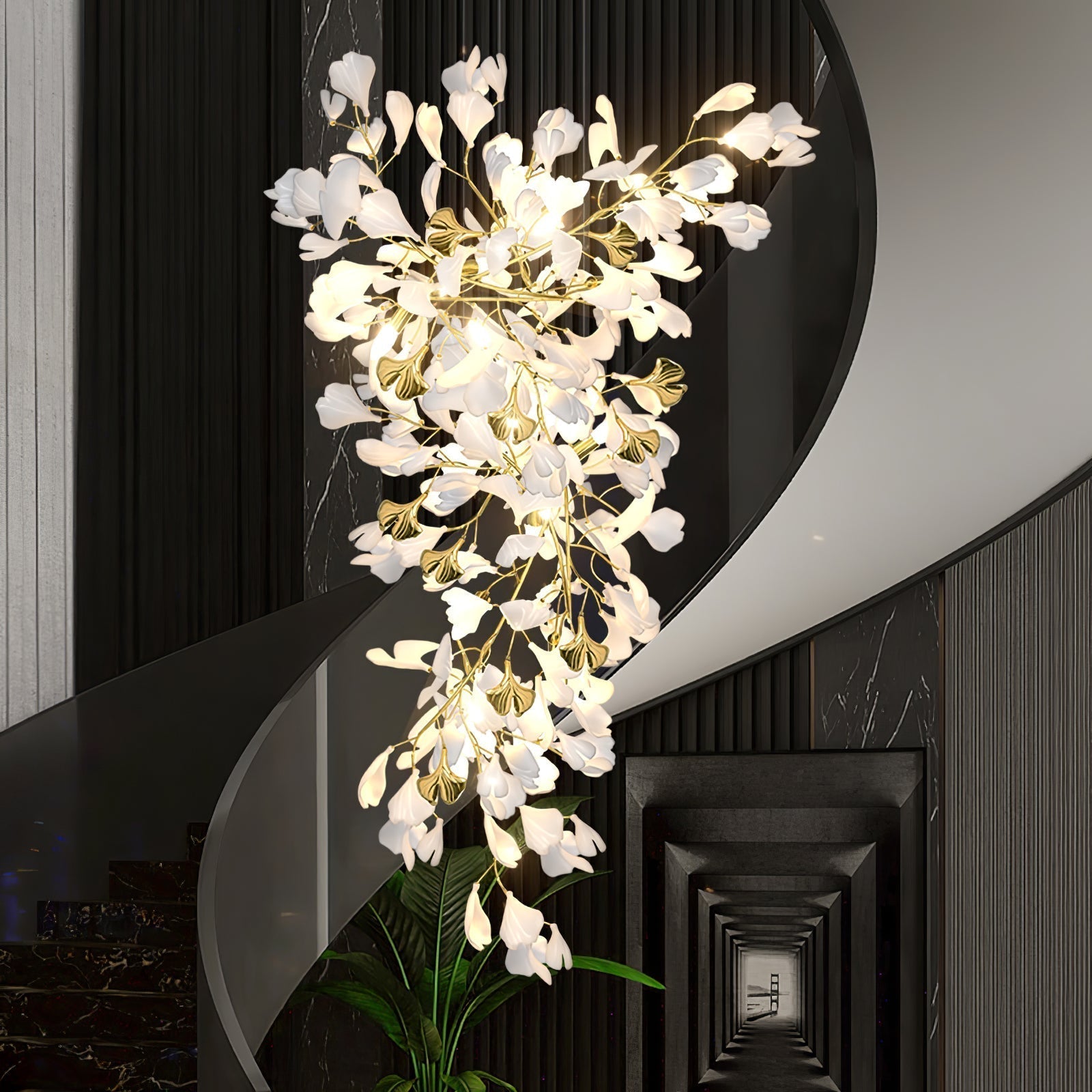 Ilvyniel Gingko Chandelier - Lamp Outdoor