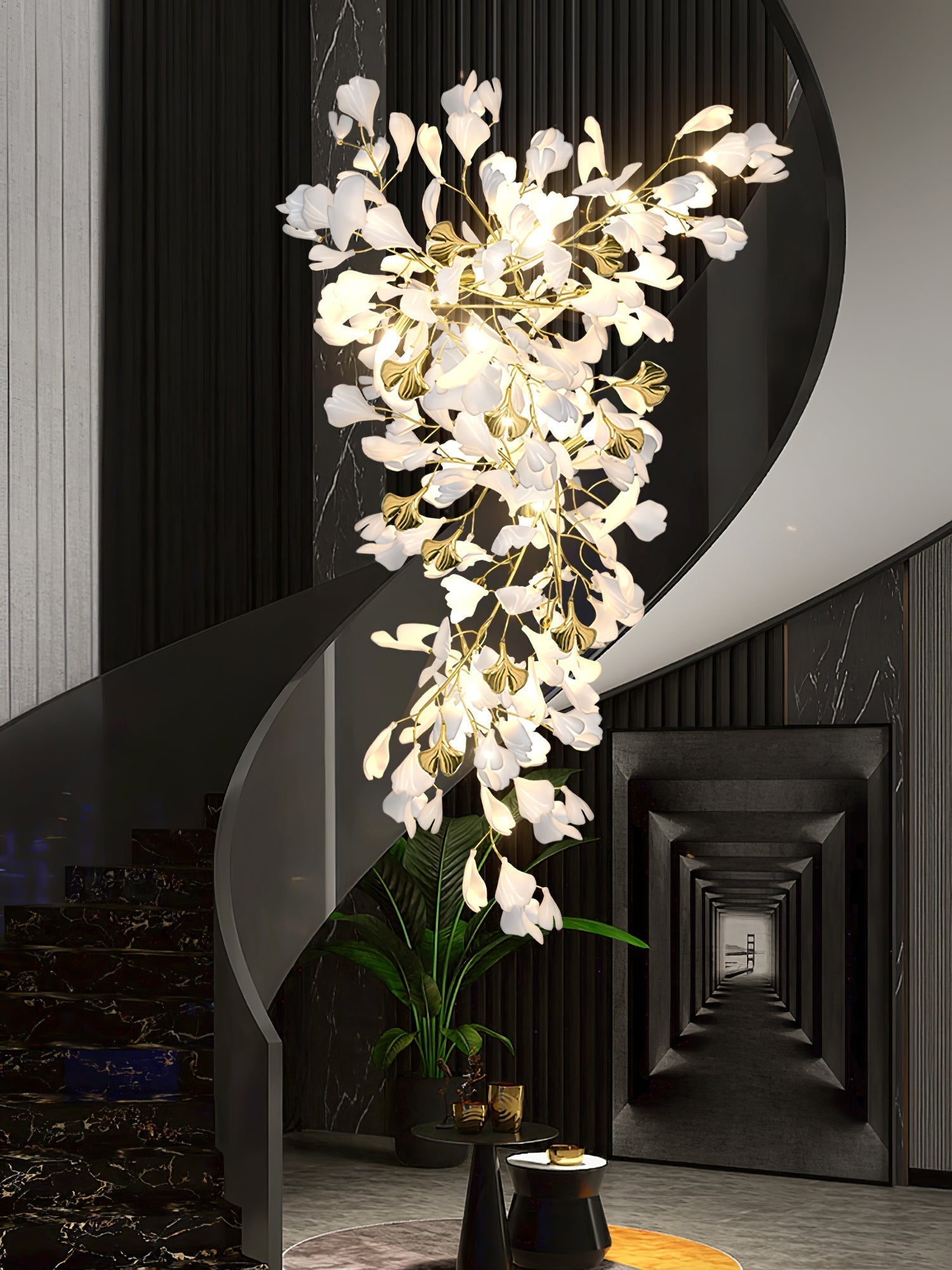 Ilvyniel Gingko Chandelier - Lamp Outdoor
