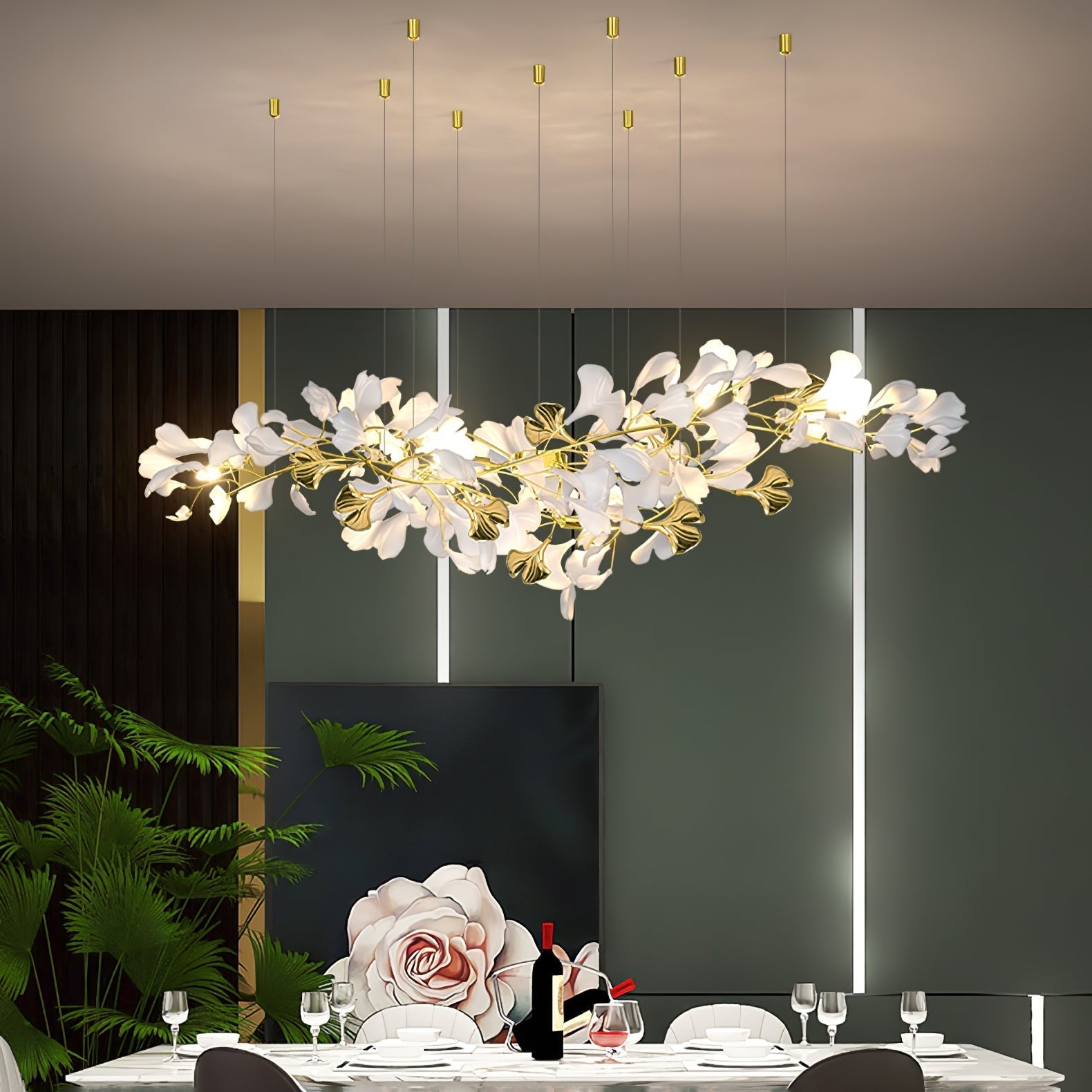 Ilvyniel Gingko Chandelier - Lamp Outdoor