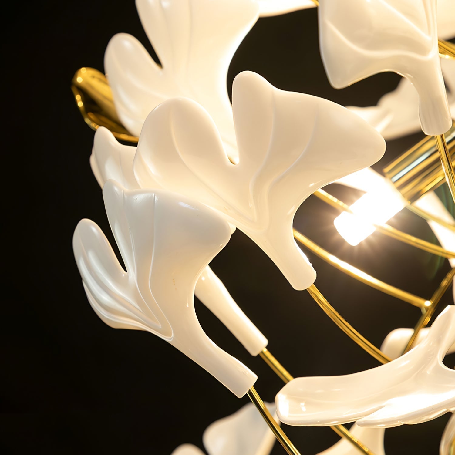 Ivmarel Gingko Long Branch Ceramics Chandelier - Lamp Outdoor