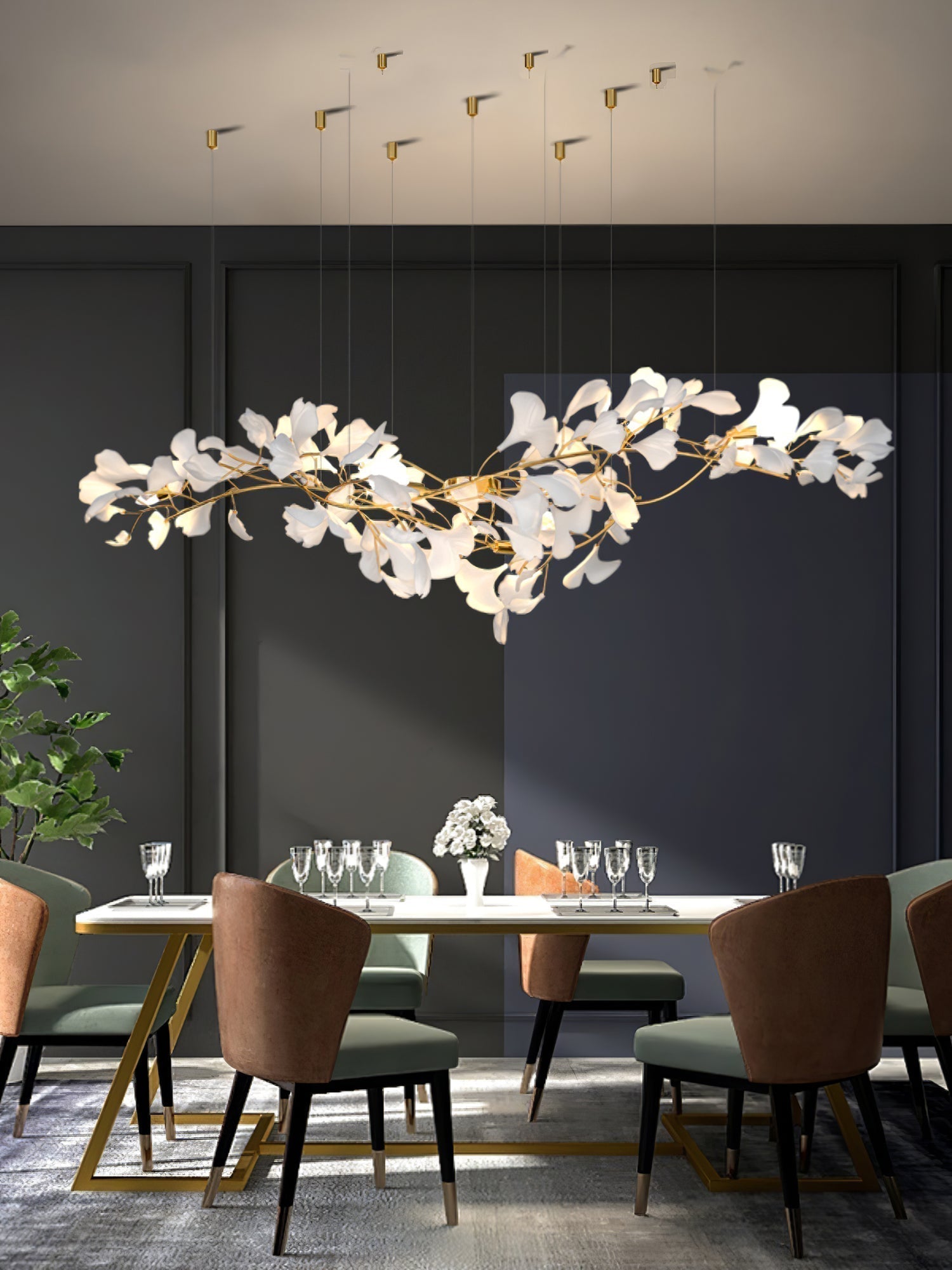 Ilvyniel Gingko Chandelier - Lamp Outdoor