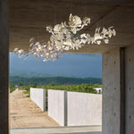 Eurzoris Gingko Metal Leaf Chandelier - Lamp Outdoor
