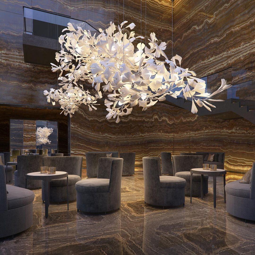 Gingko Chandelier C - Lamp Outdoor