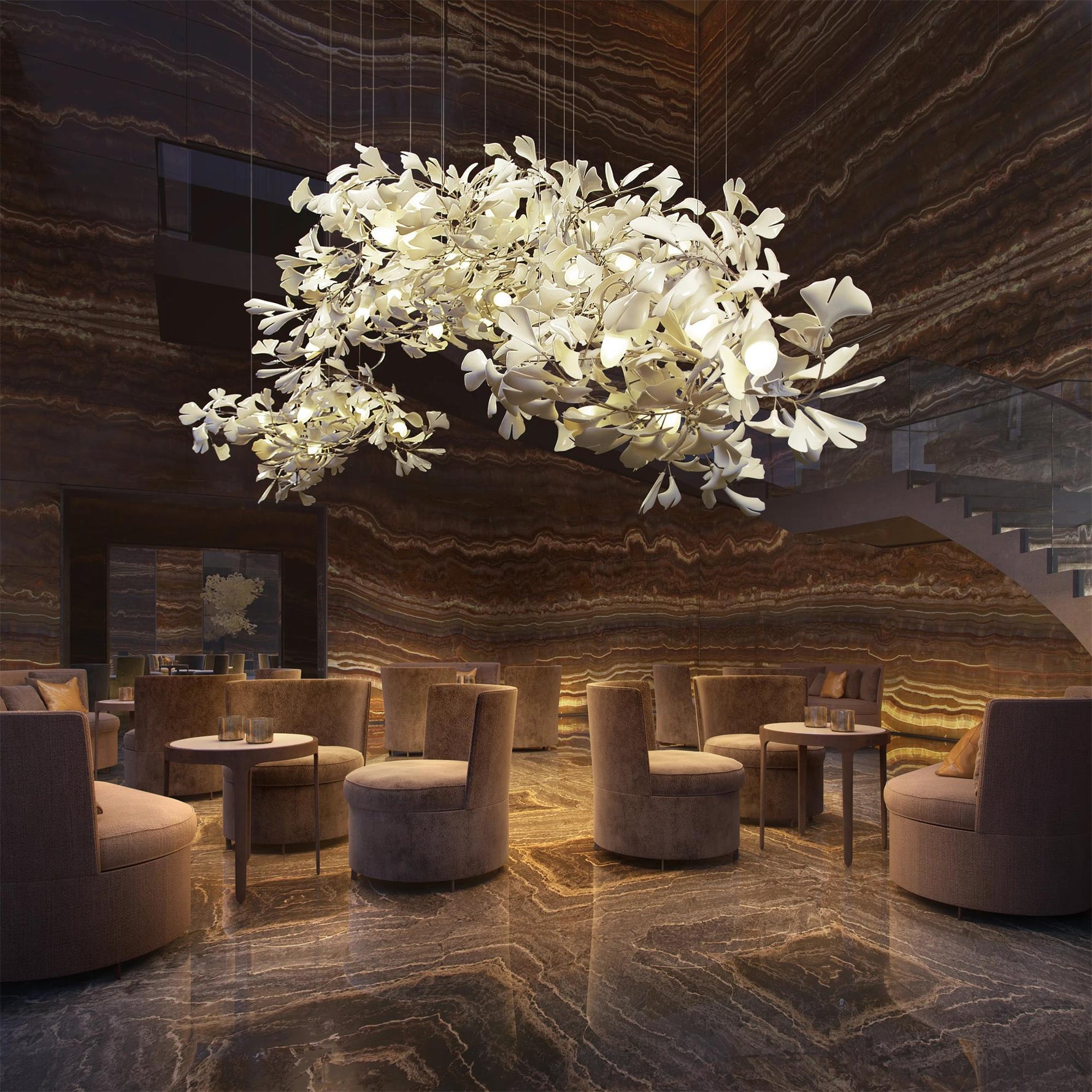 Gingko Chandelier C - Lamp Outdoor