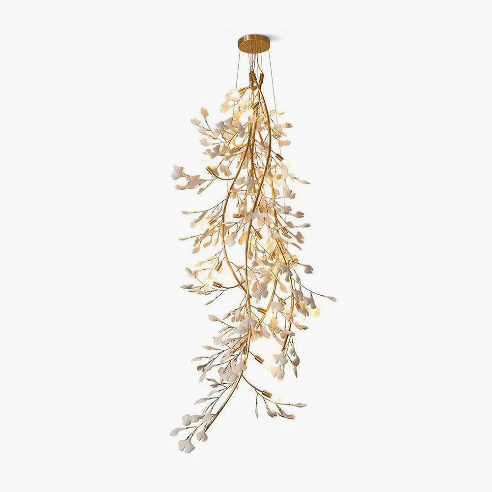 Ivmarel Gingko Long Branch Ceramics Chandelier - Lamp Outdoor