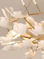 Ivmarel Gingko Long Branch Ceramics Chandelier - Lamp Outdoor