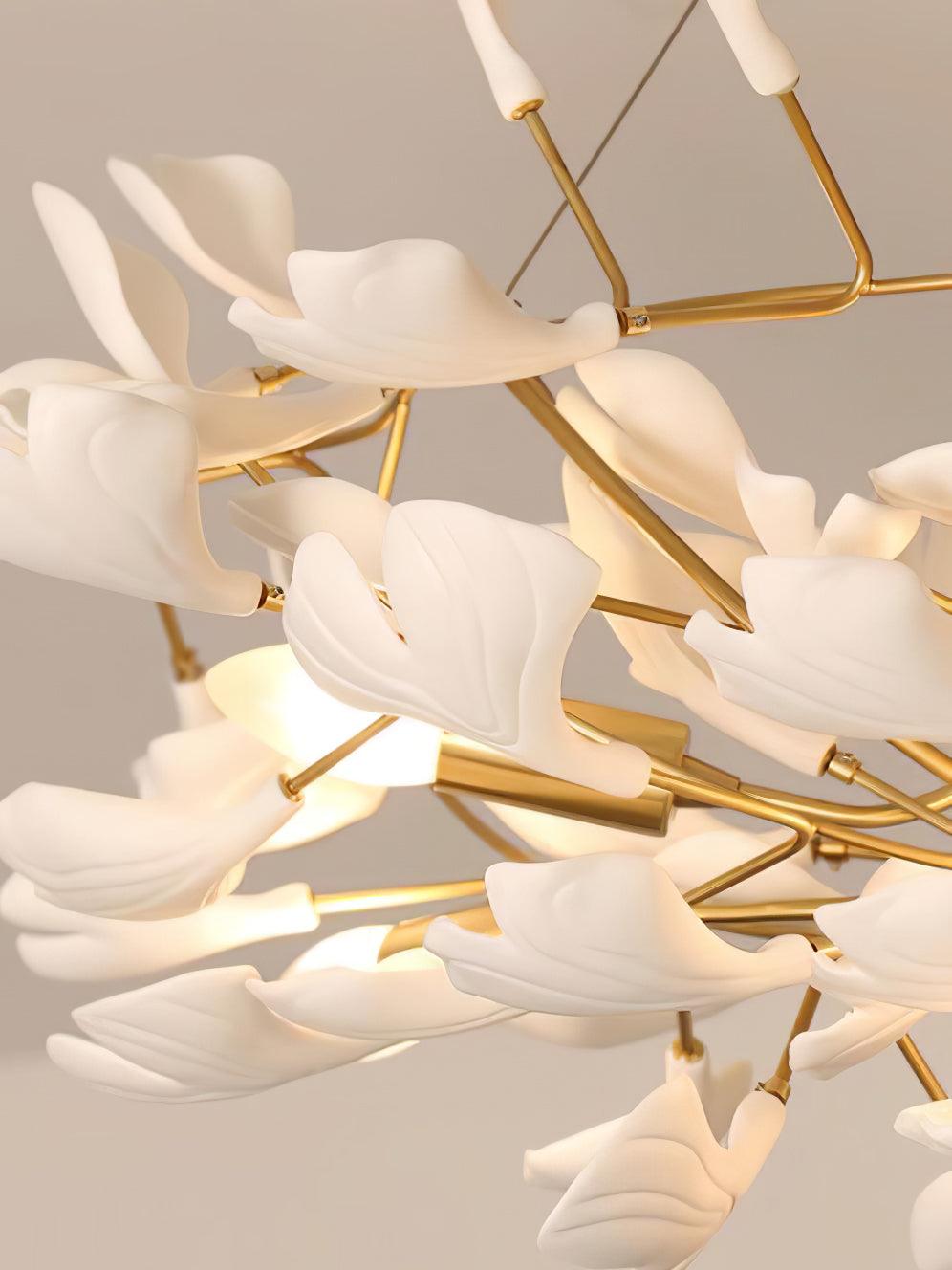 Ivmarel Gingko Long Branch Ceramics Chandelier - Lamp Outdoor