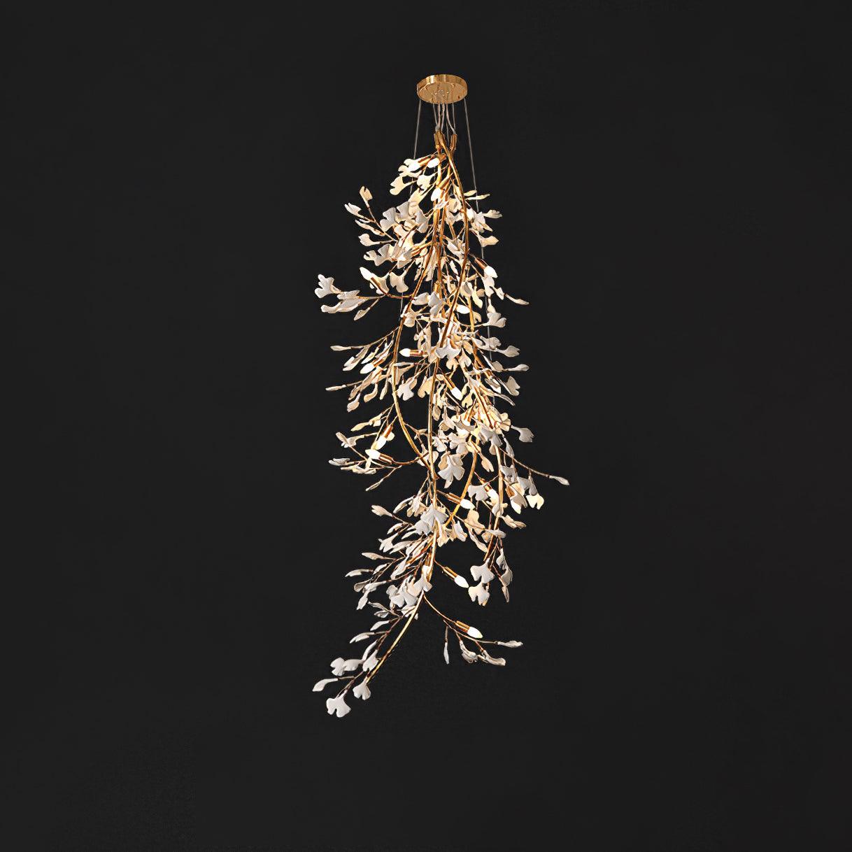 Ivmarel Gingko Long Branch Ceramics Chandelier - Lamp Outdoor