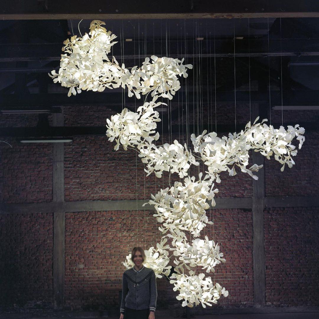 Alvenan Gingko Ceramic Combination Chandelier - Lamp Outdoor