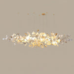 Unoryra Postmodern Luxury Ginkgo Cloud Ceramics Metal Chandelier - Lamp Outdoor