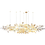 Unoryra Postmodern Luxury Ginkgo Cloud Ceramics Metal Chandelier - Lamp Outdoor