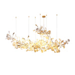 Unoryra Postmodern Luxury Ginkgo Cloud Ceramics Metal Chandelier - Lamp Outdoor