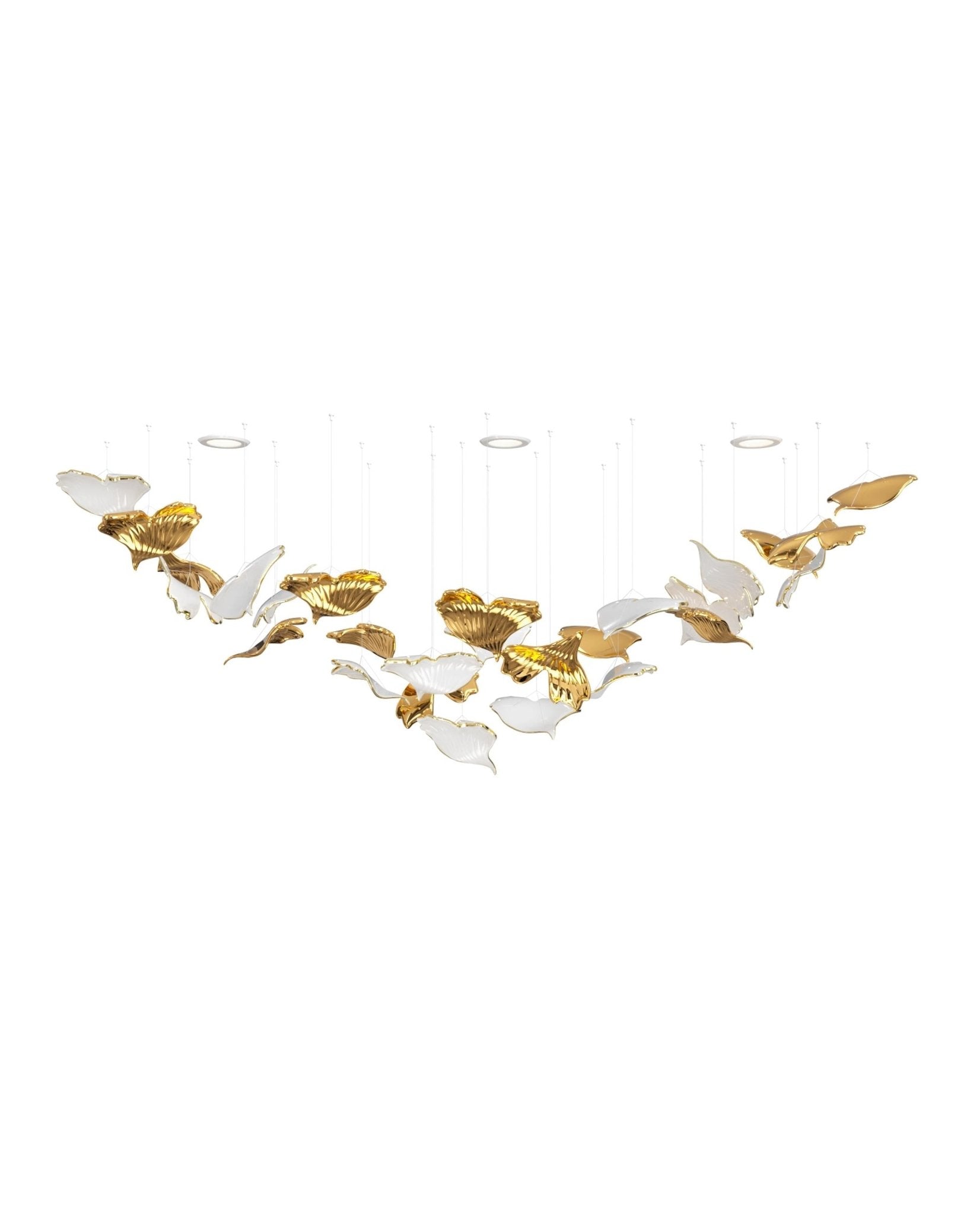 Ucareth Metal Leaf Pendant Light - Lamp Outdoor