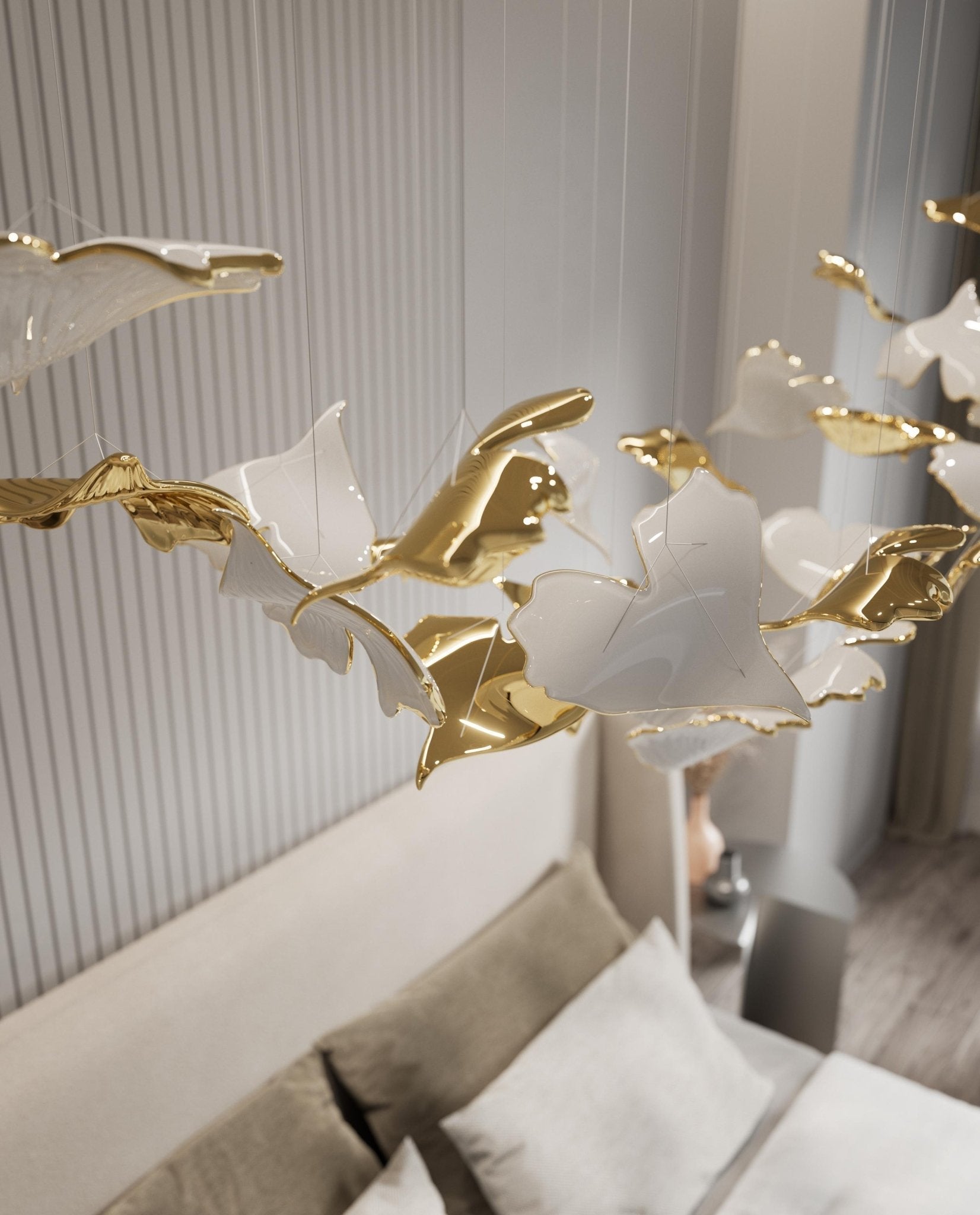 Ucareth Metal Leaf Pendant Light - Lamp Outdoor