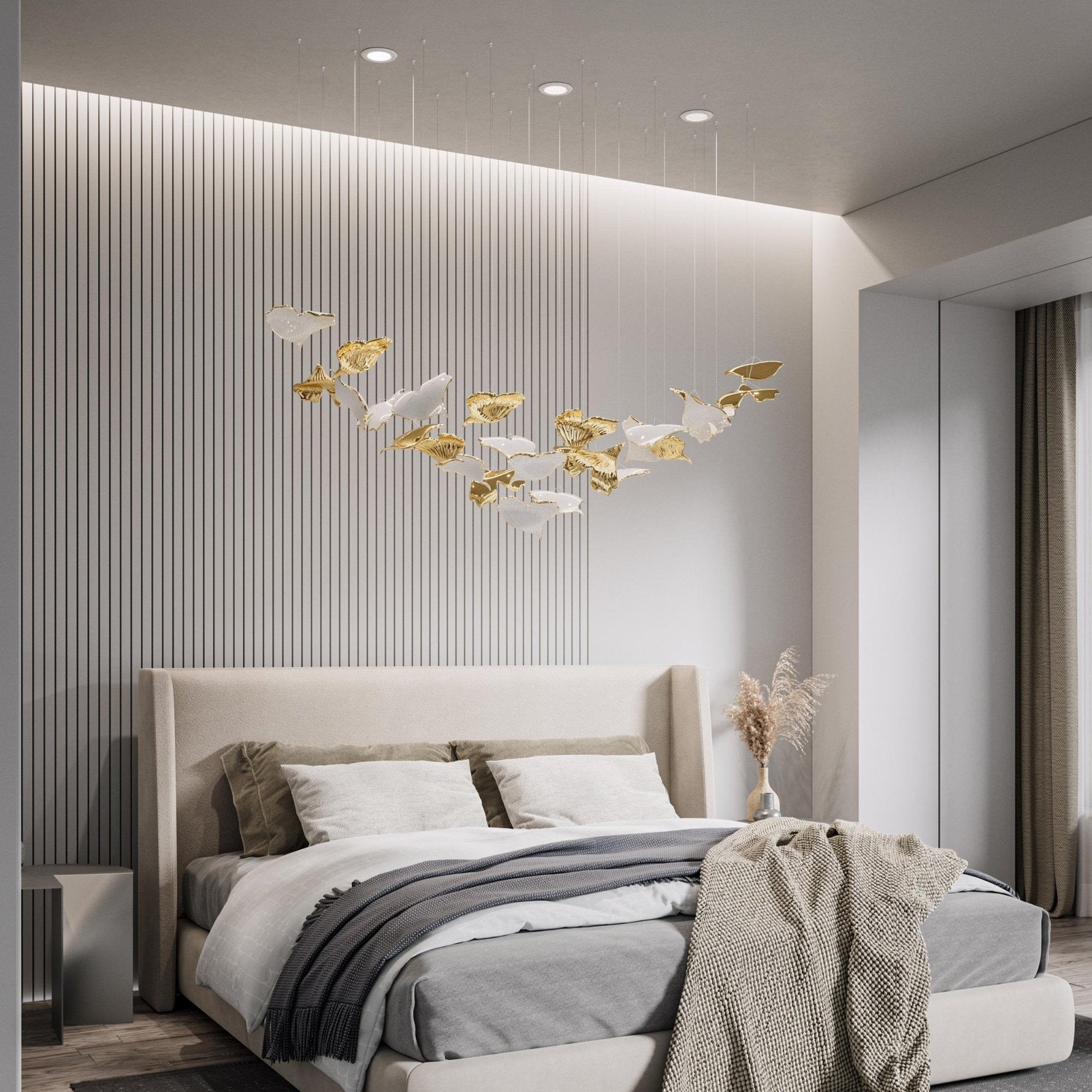 Ucareth Metal Leaf Pendant Light - Lamp Outdoor