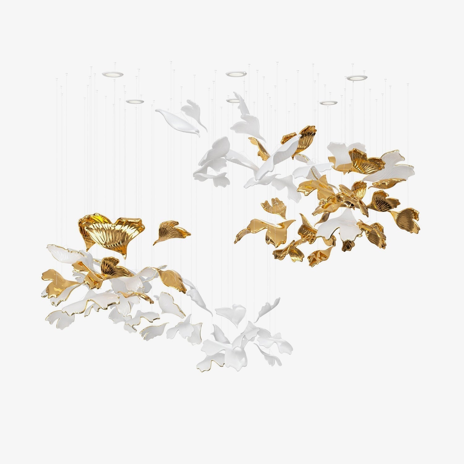 Ucareth Metal Leaf Pendant Light - Lamp Outdoor