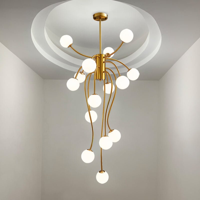 Astralyn Brass Globe Chandelier - Lamp Outdoor