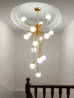 Astralyn Brass Globe Chandelier - Lamp Outdoor