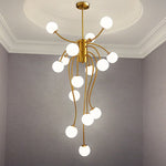 Astralyn Brass Globe Chandelier - Lamp Outdoor
