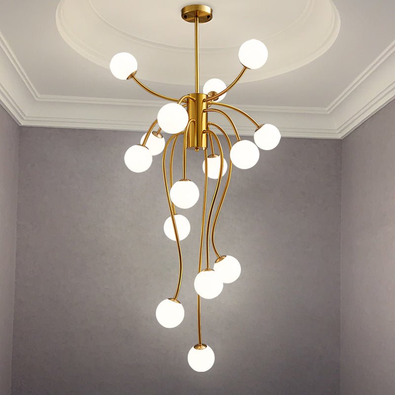 Astralyn Brass Globe Chandelier - Lamp Outdoor