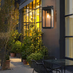 Waterproof Rectangular Glass Black Industrial Outdoor Wall Lamp Exterior Lights - Lamp Outdoor
