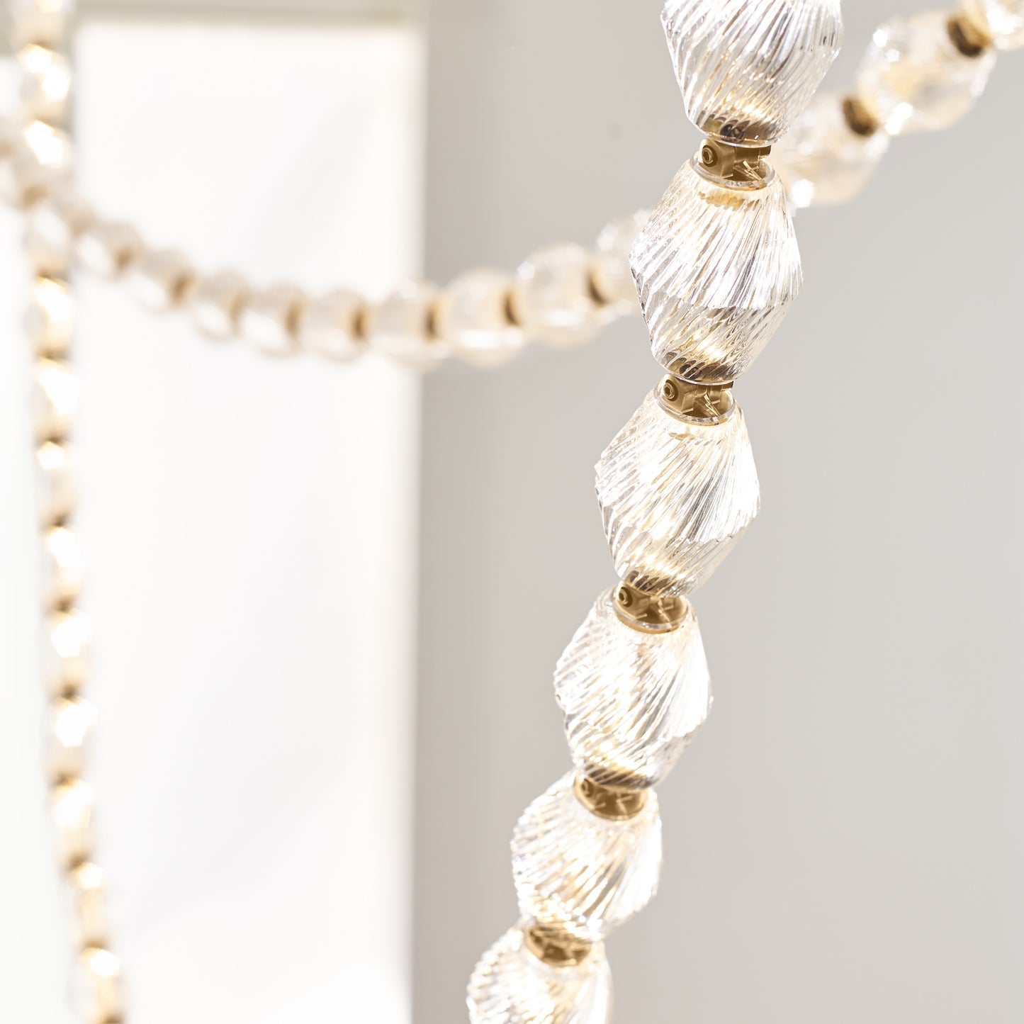 Pearlene Beaded Metal Chandelier - Lamp Outdoor