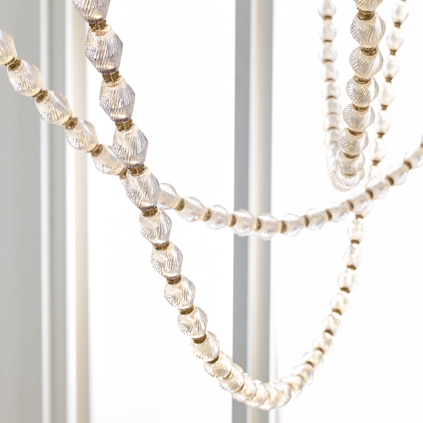 Pearlene Beaded Metal Chandelier - Lamp Outdoor