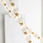 Pearlene Beaded Metal Chandelier - Lamp Outdoor