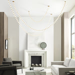 Pearlene Beaded Metal Chandelier - Lamp Outdoor