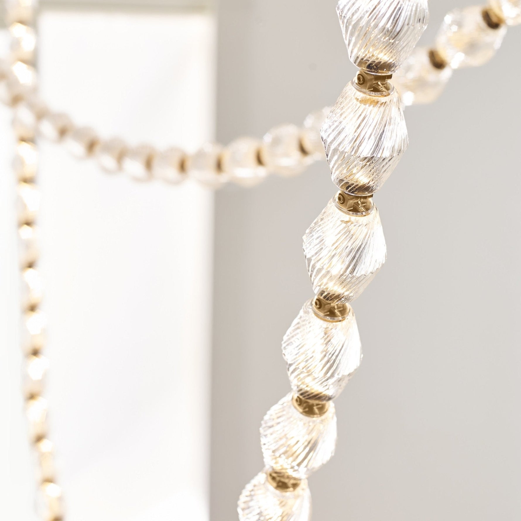 Pearlene Beaded Metal Chandelier - Lamp Outdoor