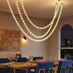 Pearlene Beaded Metal Chandelier - Lamp Outdoor