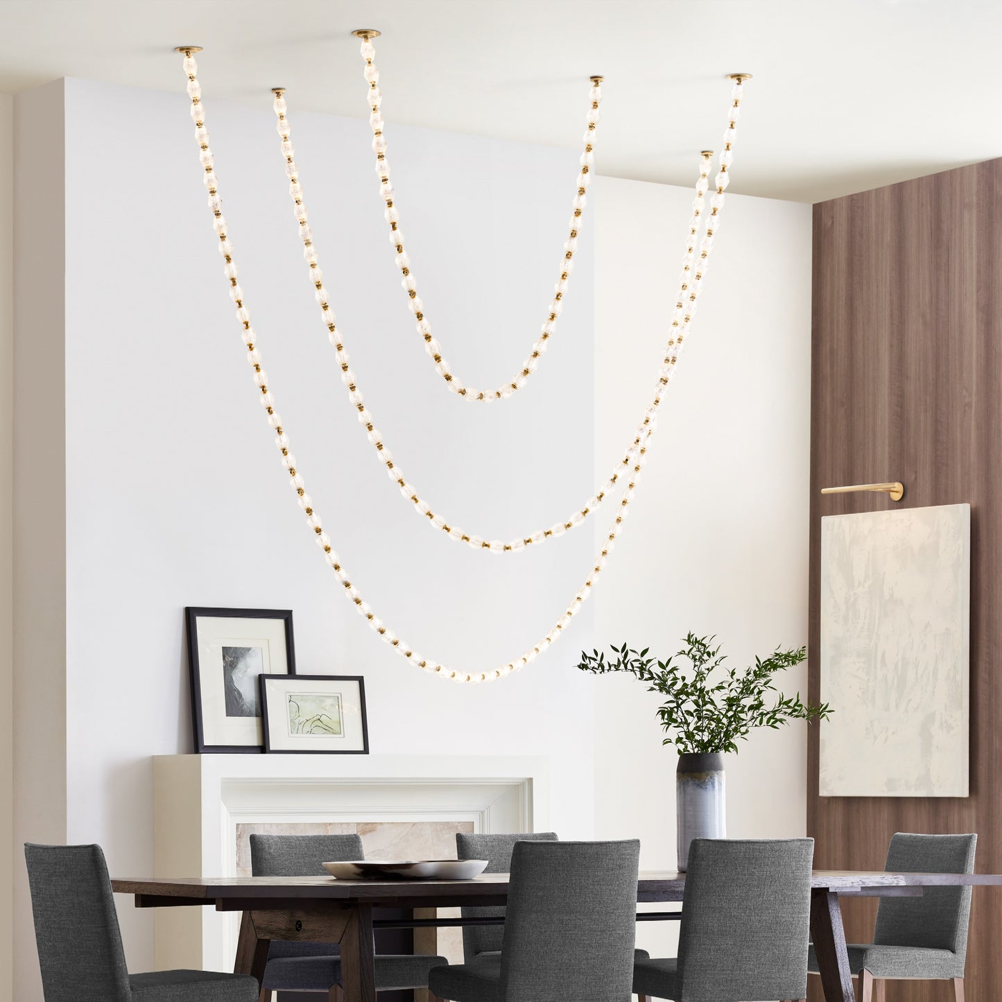 Pearlene Beaded Metal Chandelier - Lamp Outdoor