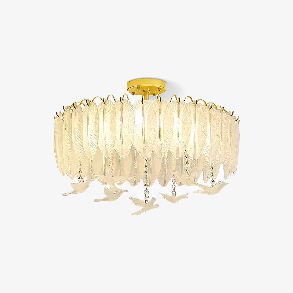 Glass Feather Ceiling Light - Lamp Outdoor