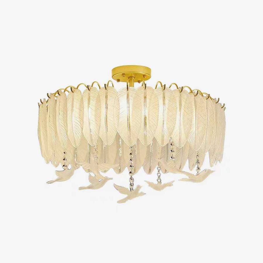 Glass Feather Ceiling Light - Lamp Outdoor
