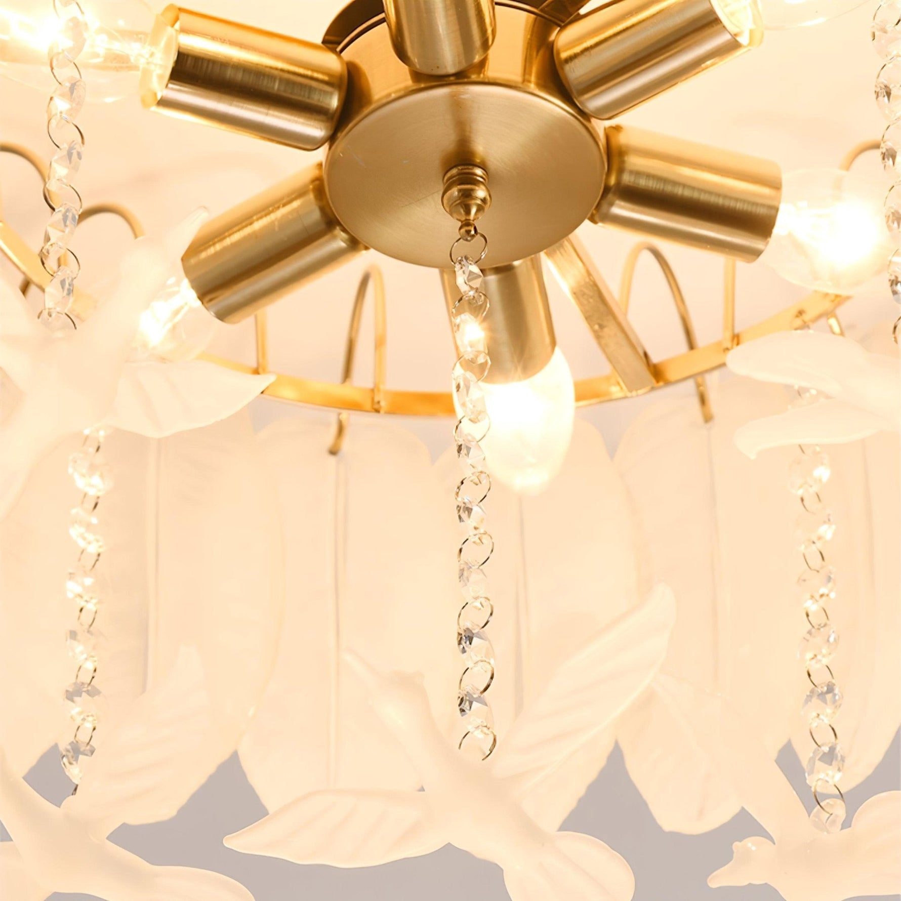 Glass Feather Ceiling Light - Lamp Outdoor