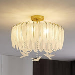 Glass Feather Ceiling Light - Lamp Outdoor