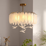 Glass Feather Ceiling Light - Lamp Outdoor