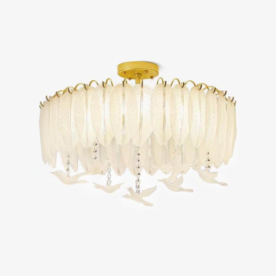Glass Feather Ceiling Light - Lamp Outdoor