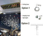 Aetherial Glass Leaf Chandelier - Lamp Outdoor