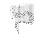 Aetherial Glass Leaf Chandelier - Lamp Outdoor