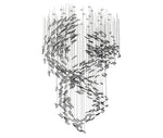 Aetherial Glass Leaf Chandelier - Lamp Outdoor
