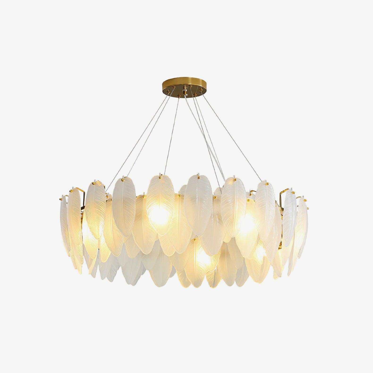 Glass Feather Chandelier - Lamp Outdoor