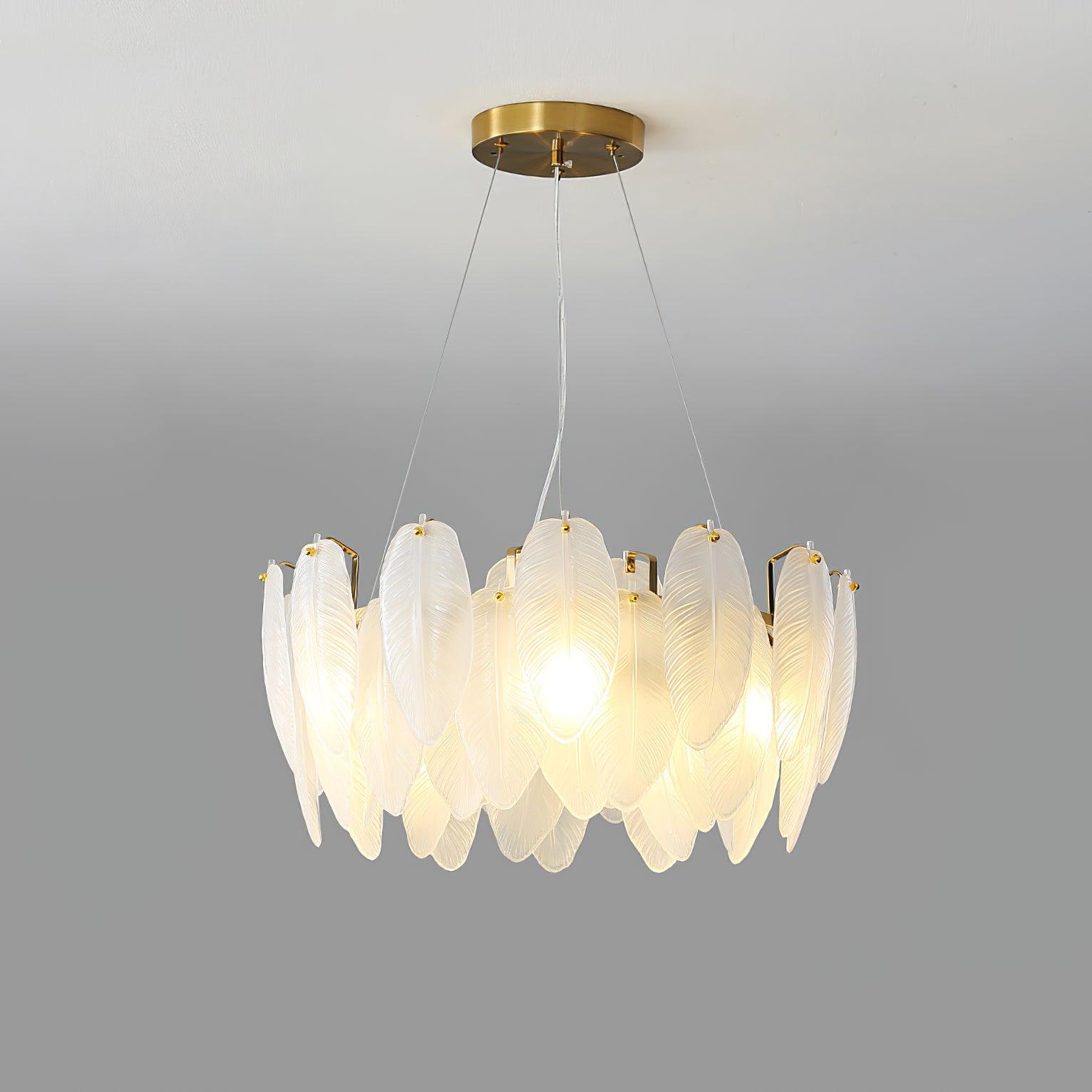 Glass Feather Chandelier - Lamp Outdoor