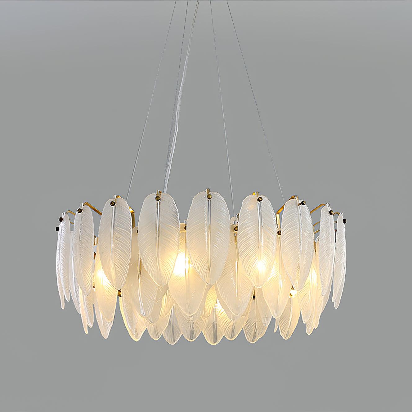 Glass Feather Chandelier - Lamp Outdoor