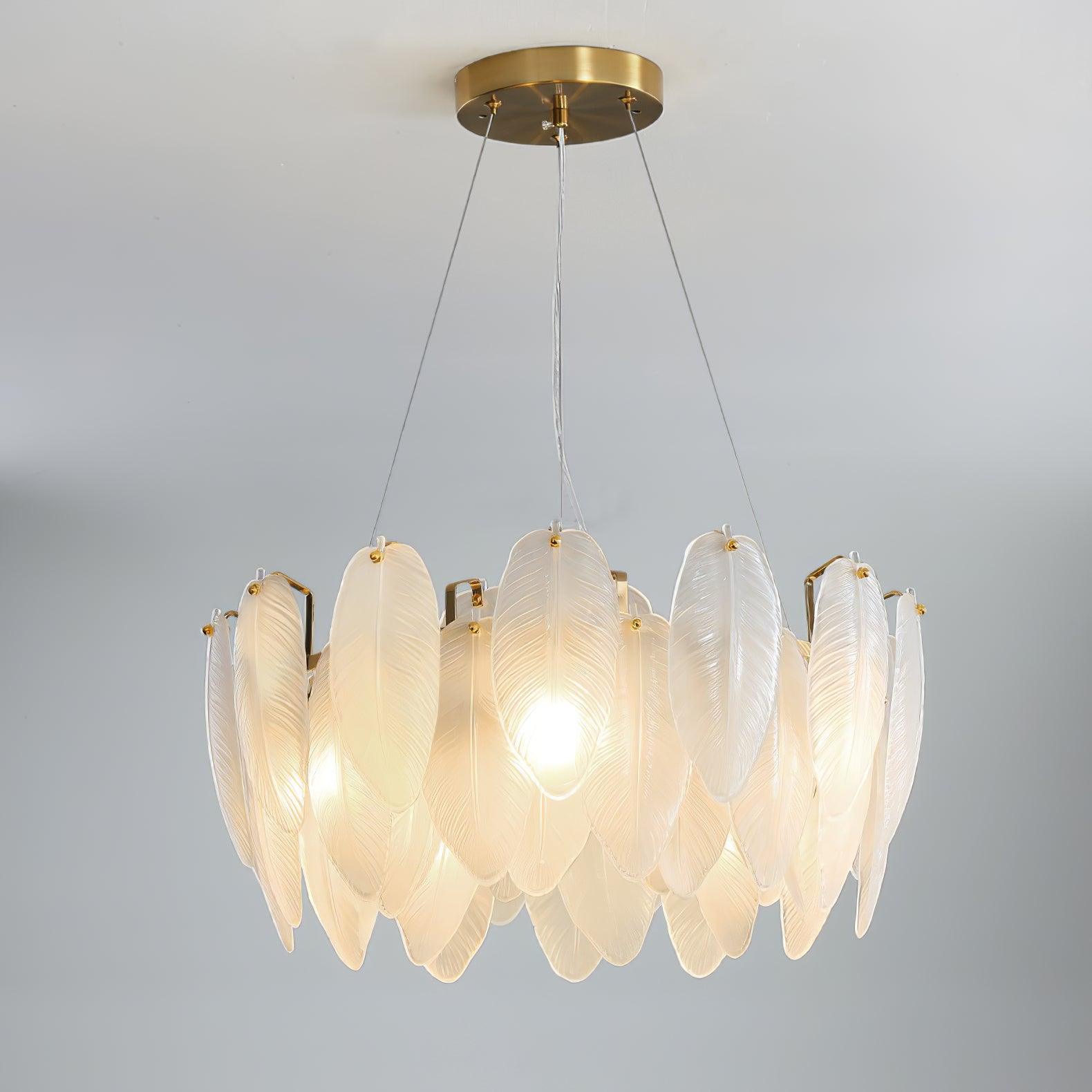 Glass Feather Chandelier - Lamp Outdoor