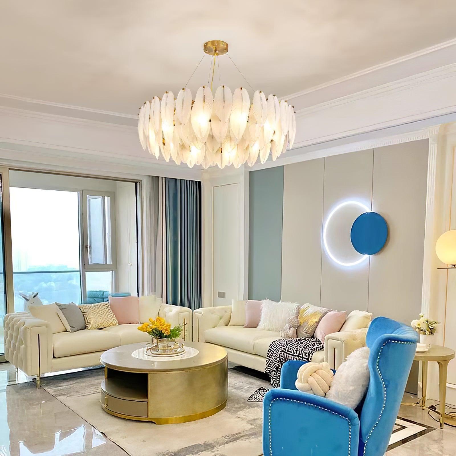 Glass Feather Chandelier - Lamp Outdoor