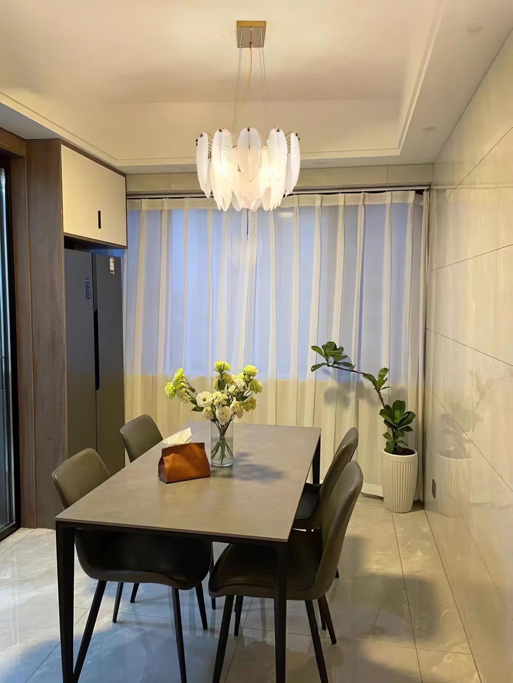Glass Feather Chandelier - Lamp Outdoor