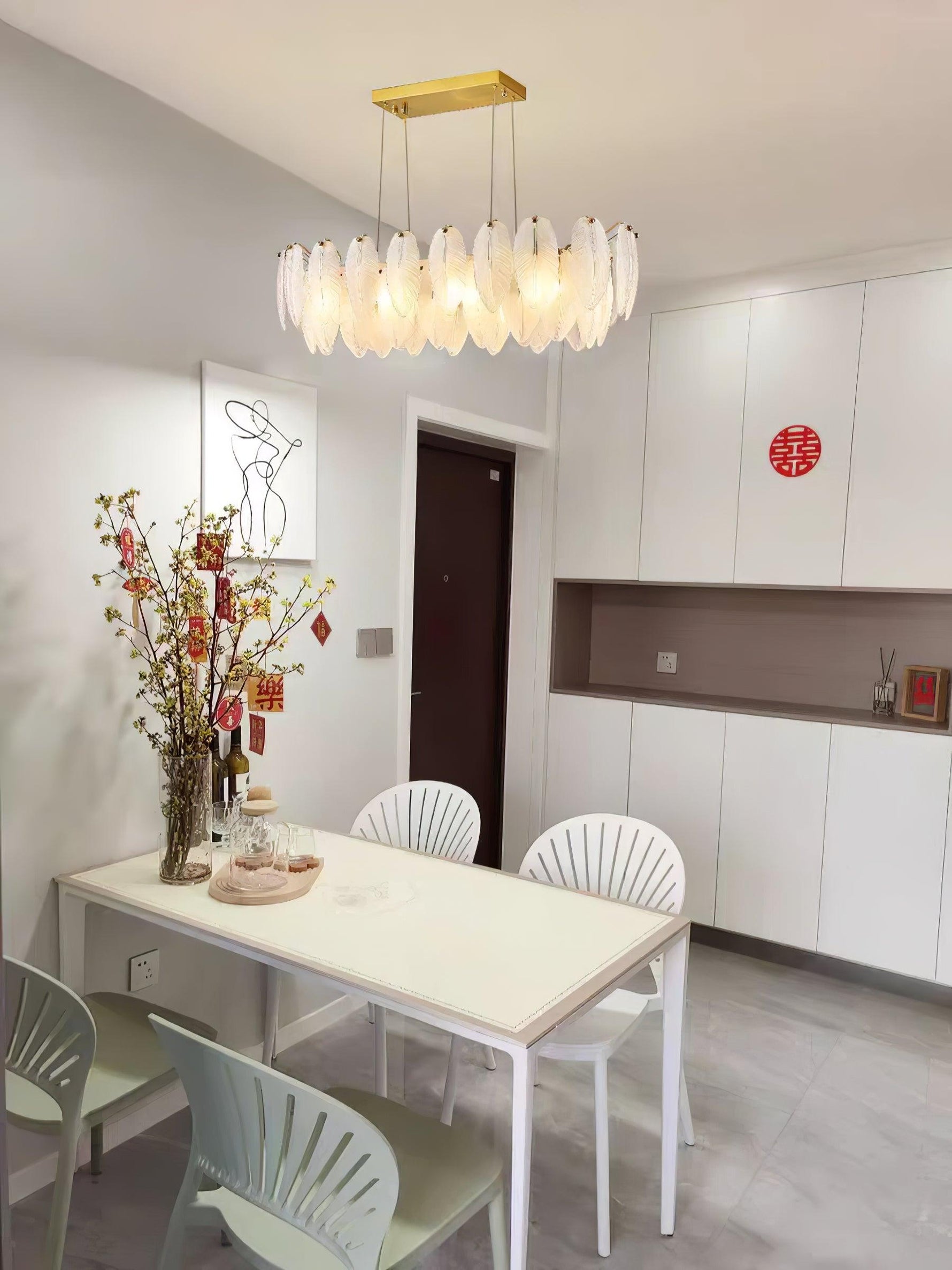 Glass Feather Chandelier - Lamp Outdoor
