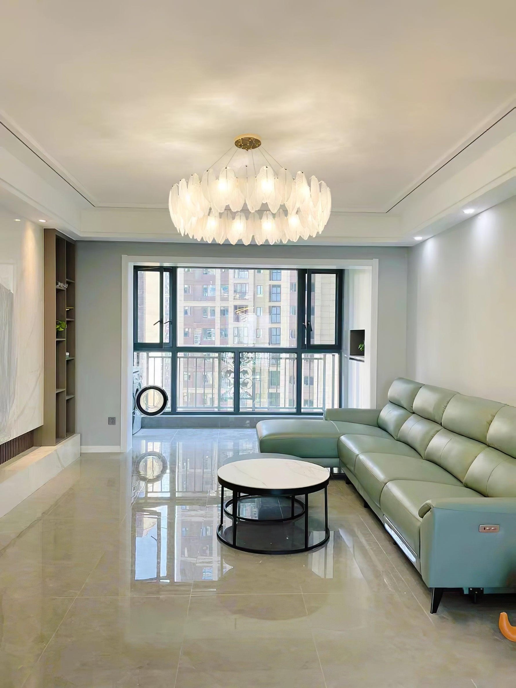 Glass Feather Chandelier - Lamp Outdoor